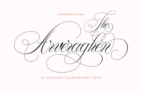 Arveraghen Font: Elegant Script for Handmade Products