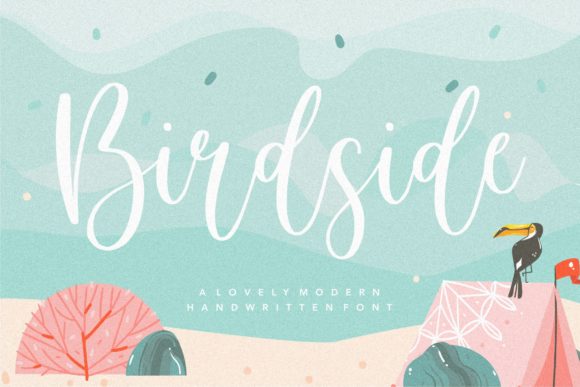 Birdside Font: Elegant Handwritten Script for Crafters