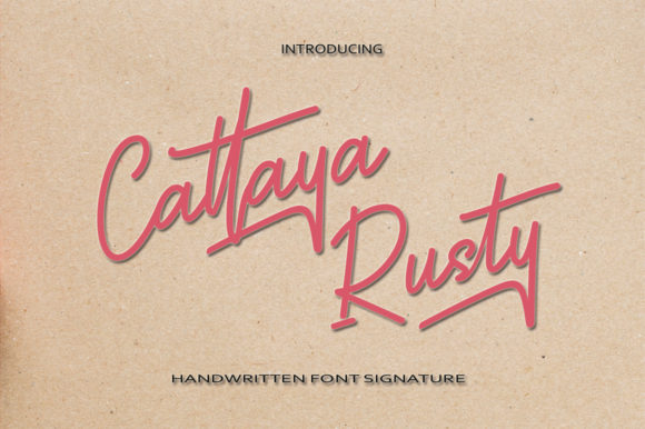 Cattaya Rusty Font: Handwritten Charm for Makers