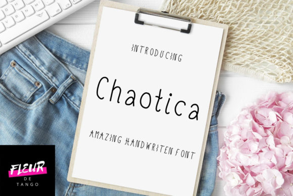 Chaotica Font: A Handwritten Typeface for Editorial Design