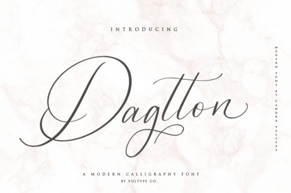 Dagtton Font: Elegant Handwritten Script for Makers