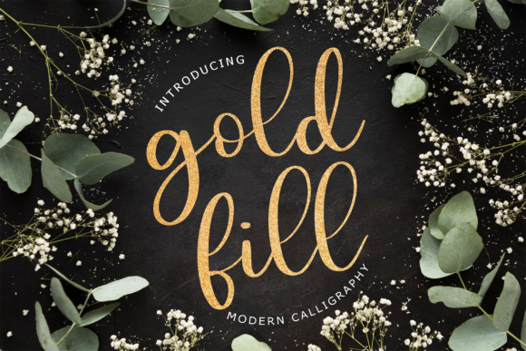 Gold Fill Font: Elegant Script for Handmade Products