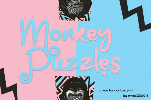 Monkey Puzzles Font: A Handwritten Typeface for Editorial Design