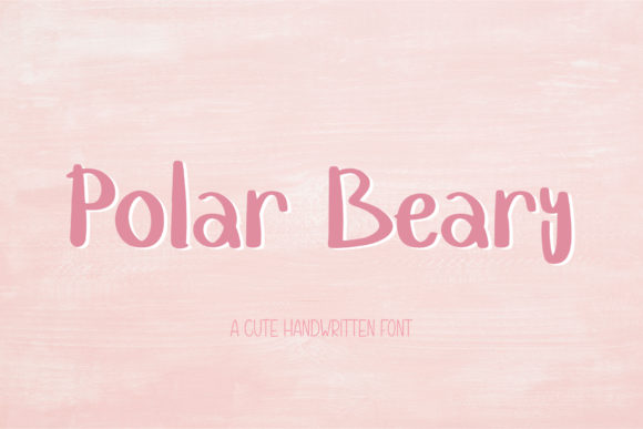 Polar Beary Font: Playful Handwritten Charm for Makers