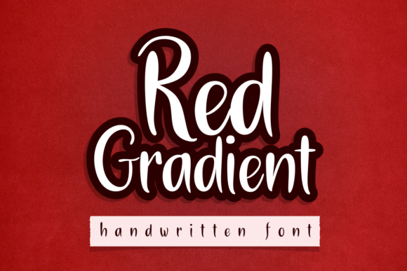 Red Gradient Font: Authentic Handwritten Charm for Makers
