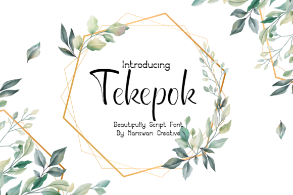 Tekepok Font: Elegant Script for Handmade Products