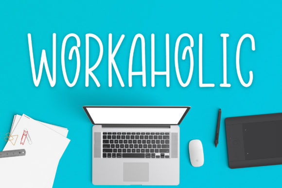 Workaholic Font: A Handwritten Typeface for Editorial Warmth